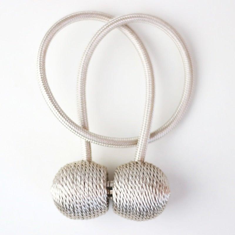 Magnetic Pearl Ball Curtain Tiebacks Accessories Holdbacks Buckle Accessory Buckles Clasp Clips Curtain Hook Holder Holder Clips For Home Office Window 49CM