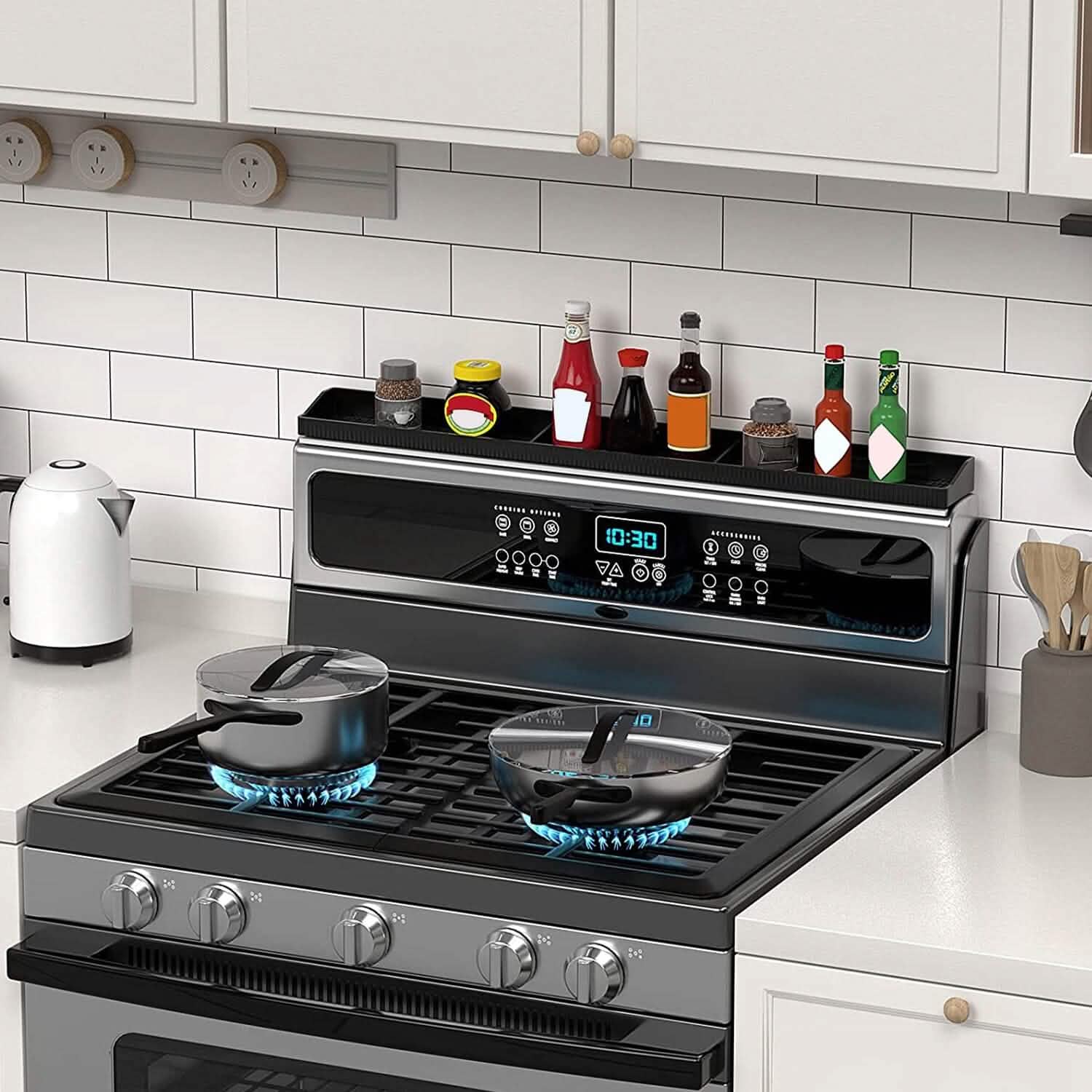 Magnetic Stove Top Shelf Silicone Non-Slip Organizer