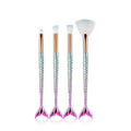 Makeup Brushes Kit Natural Tool Pencil Cosmetics Foundation Artist Mermaid Highlighter Face Set Of Bronzer Eyeshadow Lip