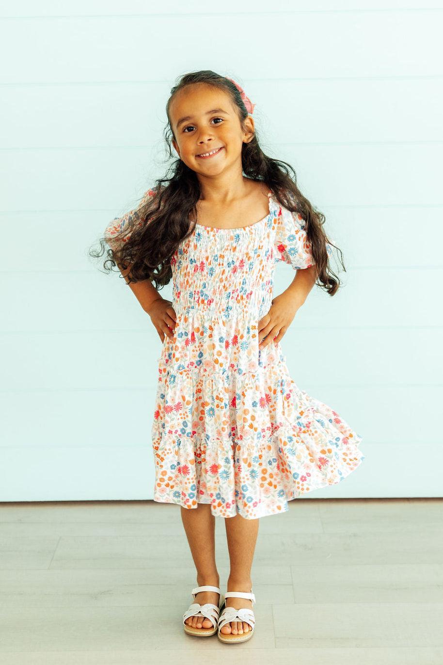 Meadow Magic Smocked Ruffle Dress