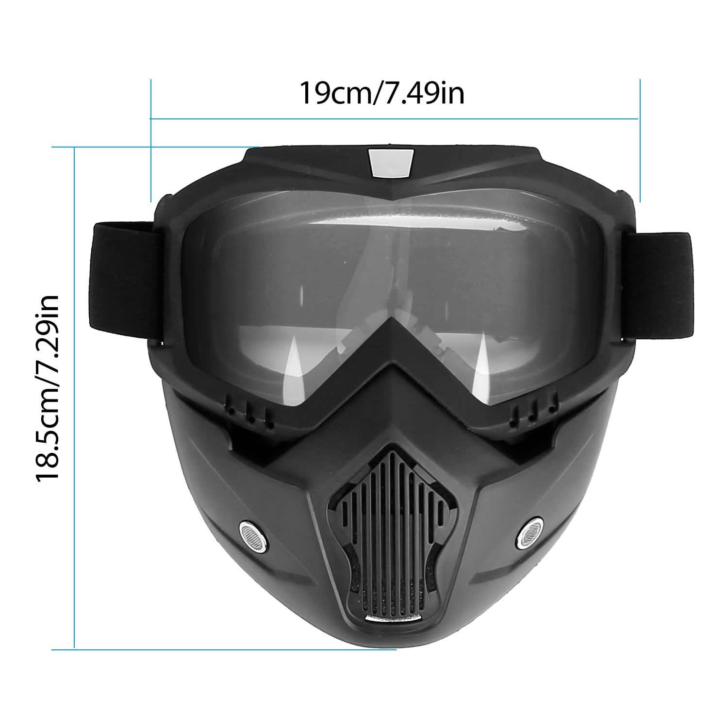 Mask Riding Goggle with Adjustable Non-slip Trip Mouth Filter