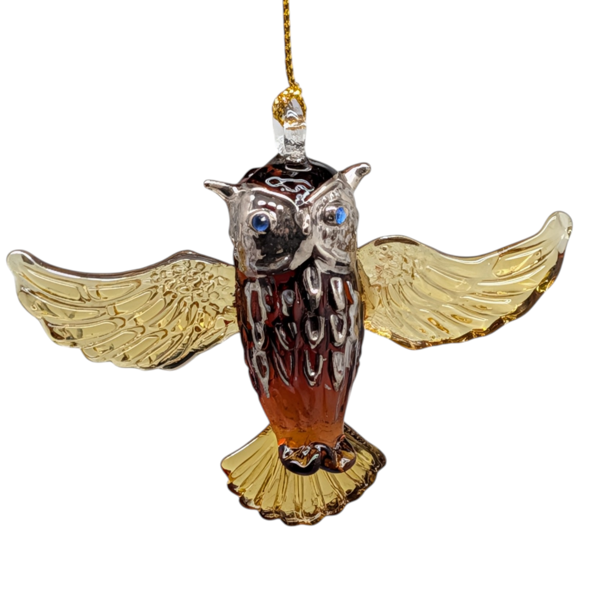 Egyptian Blown Glass Ornament - Owl