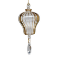 Blown Egyptian Glass Gold Hot Air Balloon