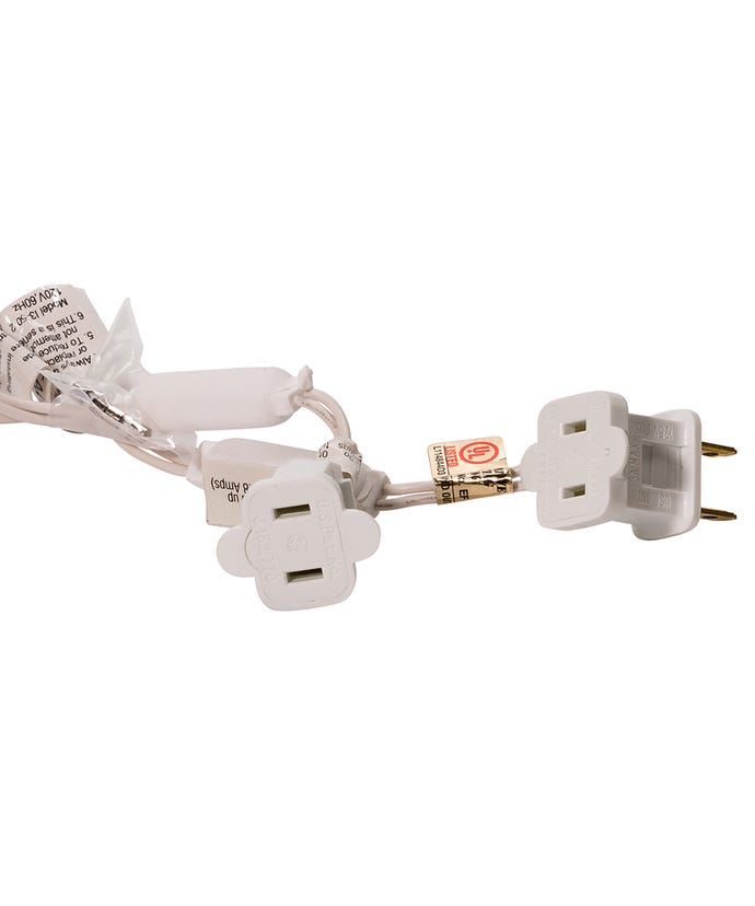 50-Light 5mm Cool White Frosted LED White Wire Light Set