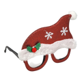 Santa Hat Glitter Glasses