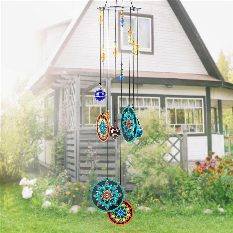 Memorial Wind Chimes Rainbow Maker Window Hanging Sun Catcher Wind Chimes Decoration For Patio Balcony Garden Wall Hanging Ornament Decor