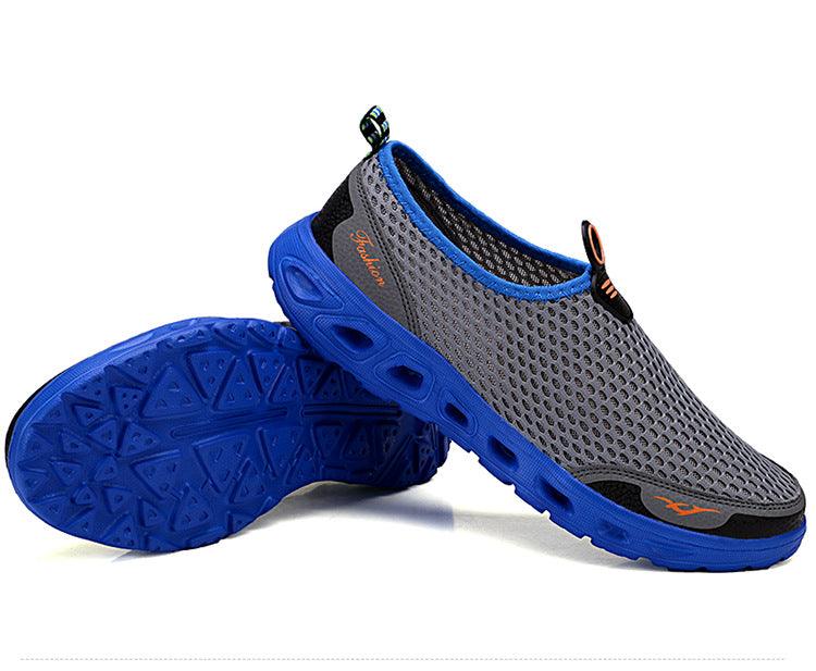 Men Casual Shoes Sneakers Light Breathable Summer Walking Beach Mesh Shoes Comfortable Mesh Work Shoes Athletic Slip On Walking Shoes For Men