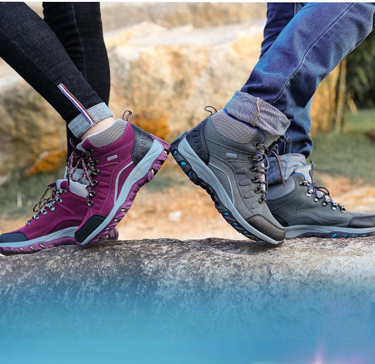 Men's Women's New Outdoor Climbing Hiking Sports Shoes Comfortable Breathable Wear-Resistant Men's Soft Casual Shoes Outdoor Walking Lace Up Anti-Slip Comfortable Ankle Booties