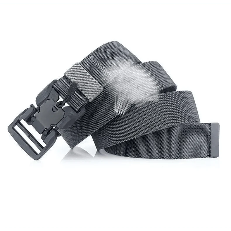 Men Tactical Quick Release Magnetic Buckle Belt Classic Soft Nylon Sports Duty Work Belts