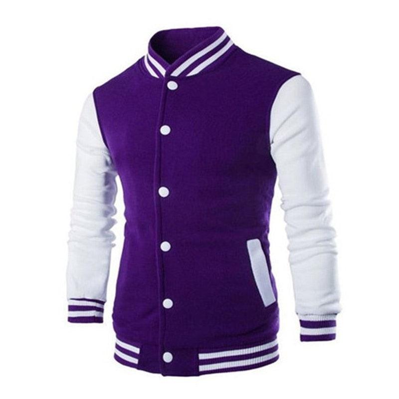 Mens Fashion Casual Slim Fit Jacket Men/Boy Baseball Jacket Men Fashion Design Classic Elegant Clothing Men's College Comfortable Jacket High School Long Sleeves Jackets