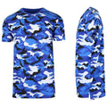 Men's Short Sleeve Crew Neck Camo Printed Tee