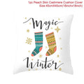 Merry Christmas Decoration Xmas Gift New Year For Home Reindeer Santa Claus Xmas Series Cushion Cover Case Pillow Custom Zippered Square Pillowcase Tree Cushion Cover Christmas Ornament