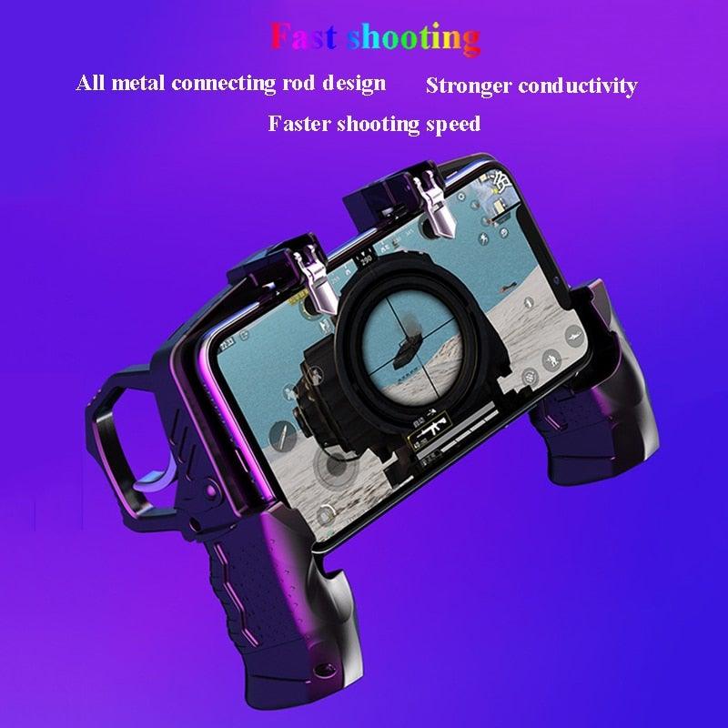 Metal Controller Joystick For Mobile Trigger Gamepad For Android Phone Shooting Game Trigger Fire Buttons Shooter Sensitive Joystick, Gamepad