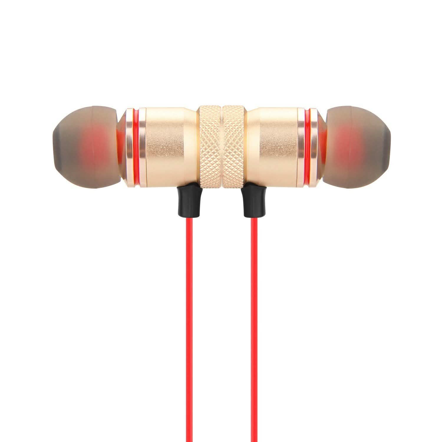 Metal Magnetic Wireless Bluetooth Earphone Sports Headset Stereo Bass