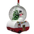 Camper Snowglobe Ornament - Snowman