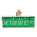 Happy Retirement Glass Ornament