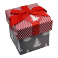 Gift Box Cube for Gift Cards - 3" x 3" - Greyscale Trees
