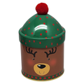 Gift Tin with Pom Pom Hat - Reindeer