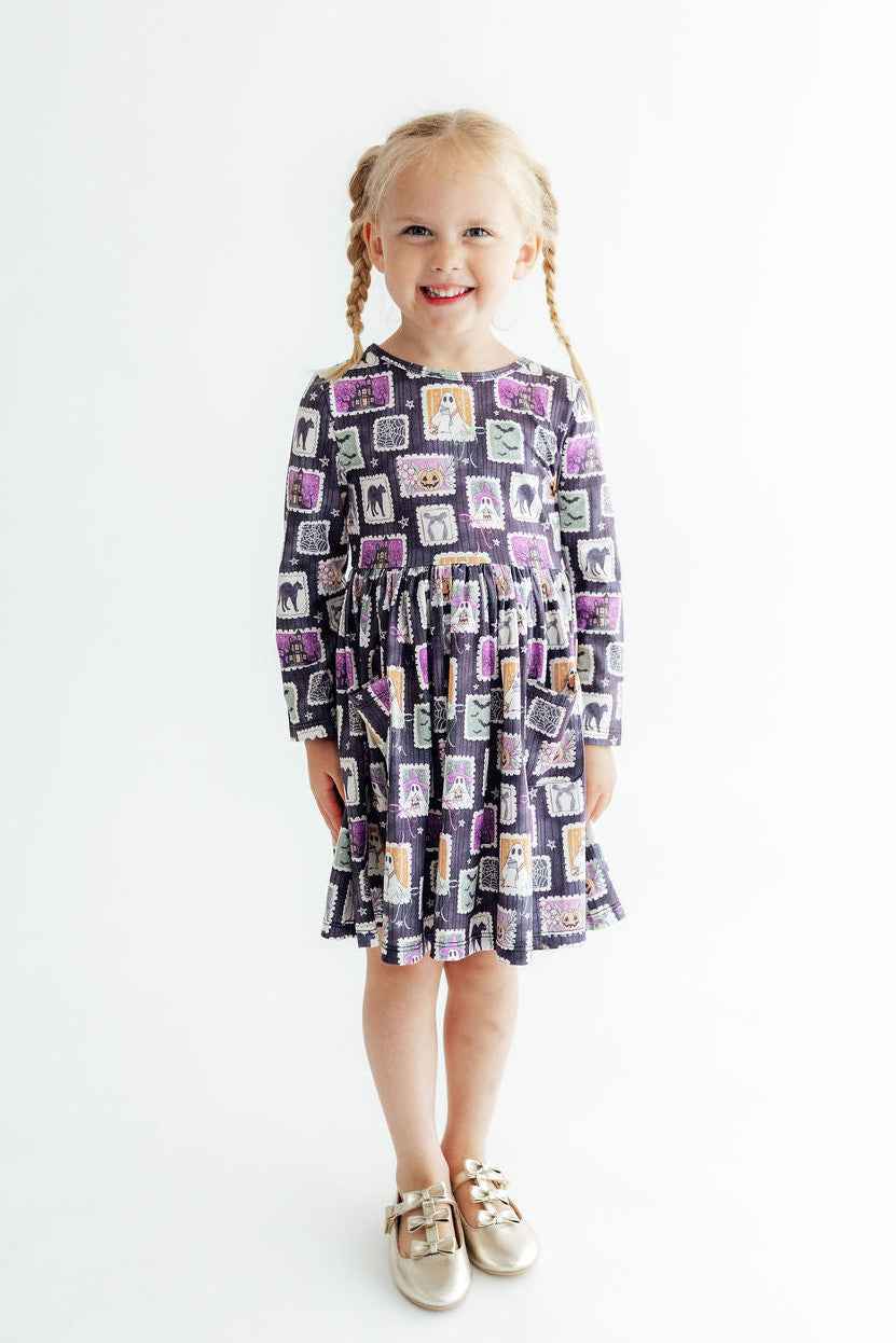Trick or Treat L/S Pocket Twirl Dress