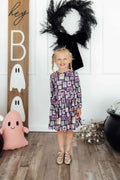 Trick or Treat L/S Pocket Twirl Dress
