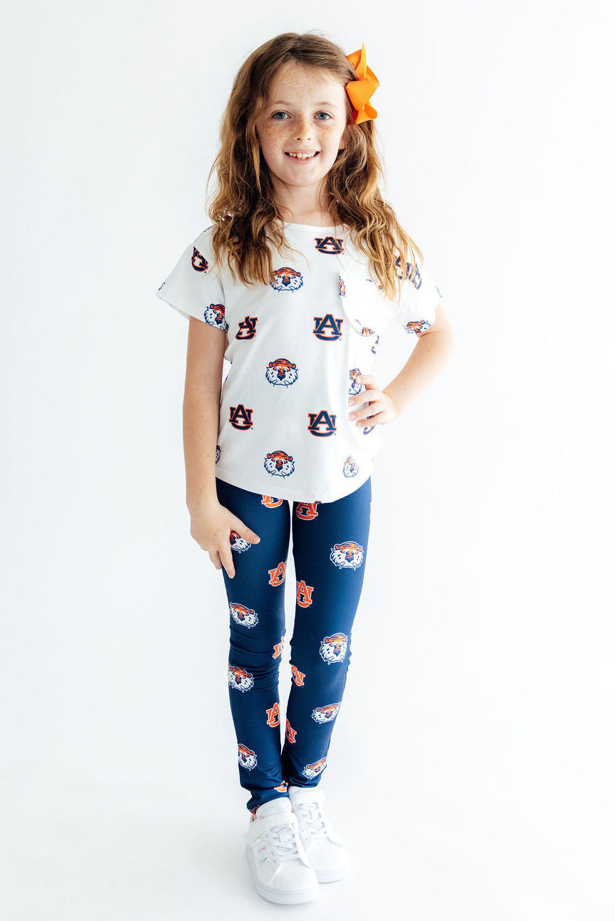 Auburn Blue Aubie Leggings