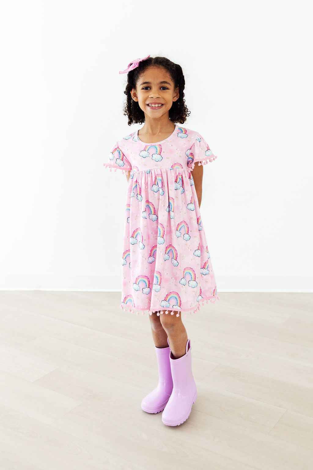 Sparkling Rainbows Pom Pom Dress