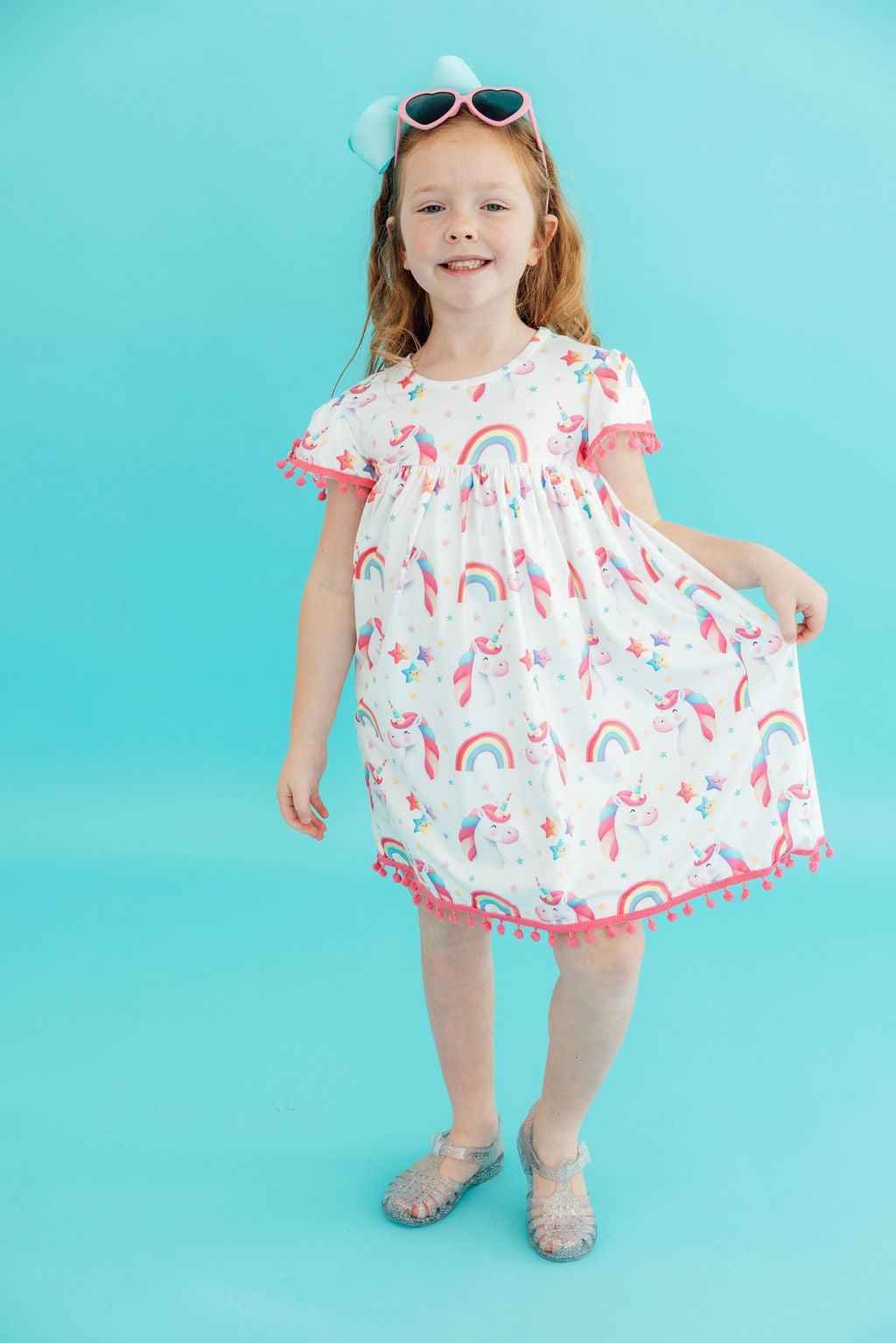 Unicorn Magic Pom Pom Dress