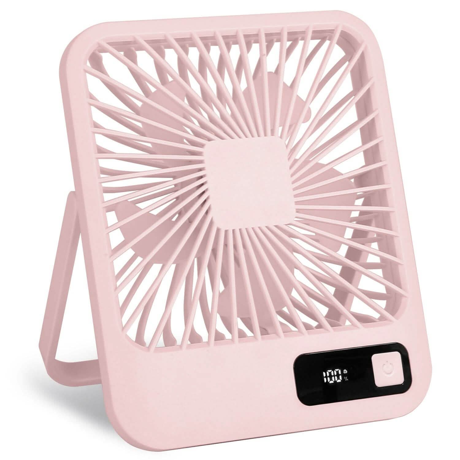 Mini Desktop Cooling Fan Rechargeable Battery Powered with LCD Display