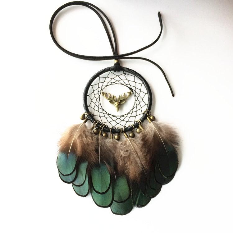 Mini Dream Catcher With Natural Feather Wind Chime Hanging Handmade Lace Feathers Bead Dream Catcher Wind Chimes Hanging Home Room Decoration Car Pendant Ornament Craft Dreamcatcher For Gift Memorial Festival Photography