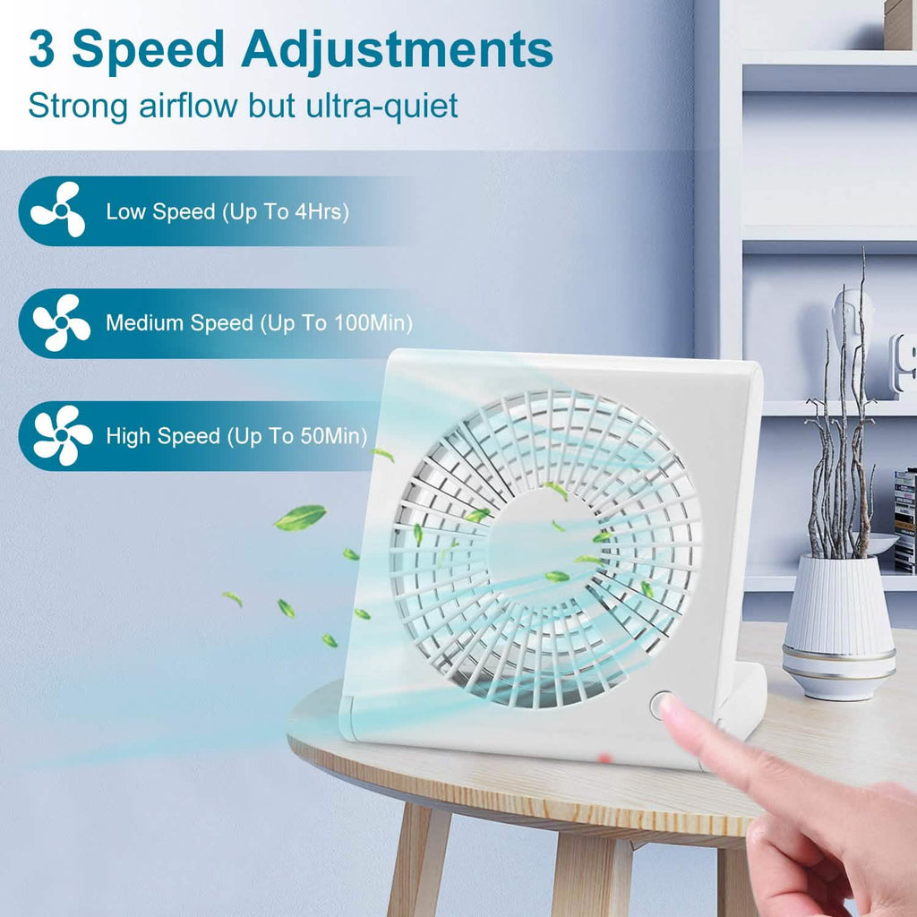 Mini Electric Desk Fan USB Rechargeable