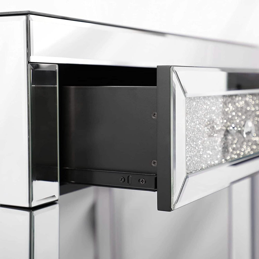 Mirror Desk Dresser with 2 Drawers