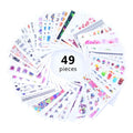 Mixed Designs Water Nail Stickers Decals Dream Catcher Transfer Tip Watermark Flora Painting Slider Manicure Decoration Girls Manicure Decoration Nail Art Supplies 3D Self-Adhesive Nail Decals Designer Nail Stickers for Acrylic Nails