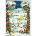 Glittered Advent Calendar - Winter Village