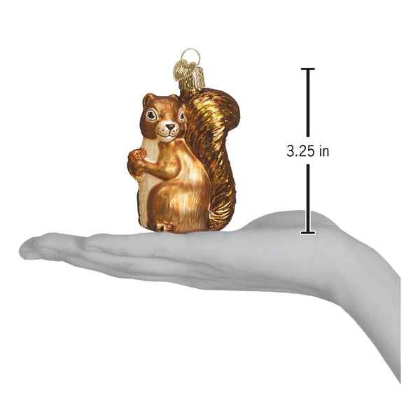 Squirrel Glass Ornaent