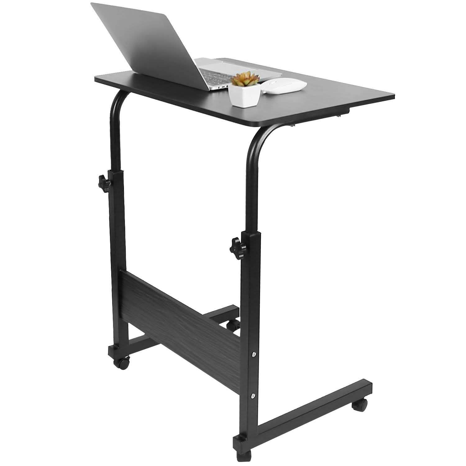 Mobile Laptop Desk Height Adjustable Rolling Wheels