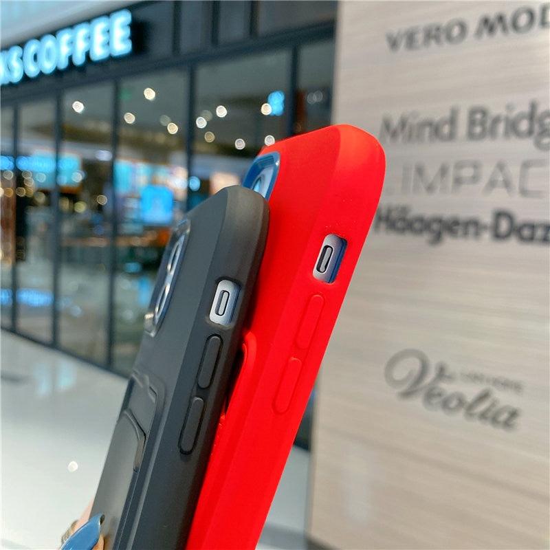Modern Card Candy Color Phone Case For iPhone 12 11 13 Pro Max 12 13 Pro 11 Shockproof Bumper Soft Back Cover Colorful Silicone Phone Cover