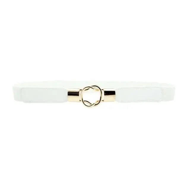 Modern Wide Fabric Strap Silver Metal Buckle Belts For Women Trendy Fashion Stretchable Classic Belts