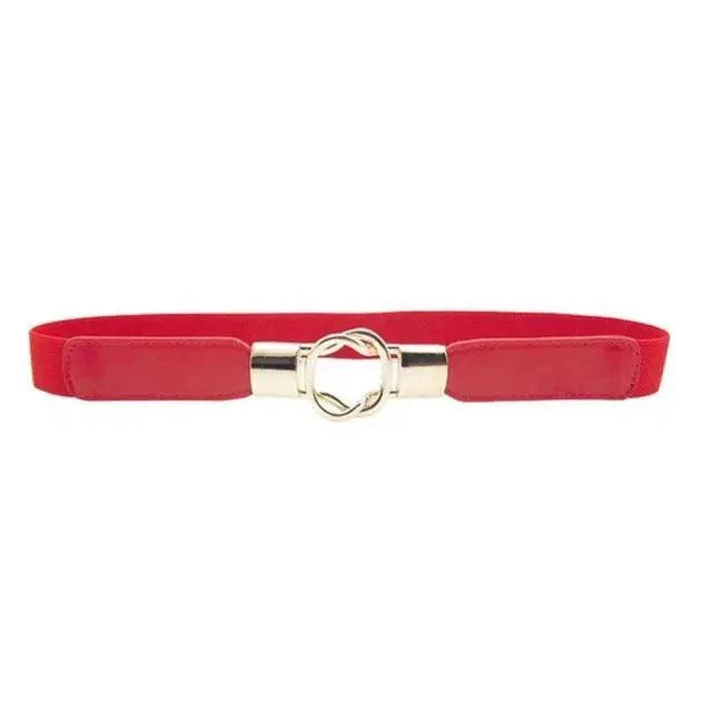 Modern Wide Fabric Strap Silver Metal Buckle Belts For Women Trendy Fashion Stretchable Classic Belts