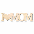 Mother's Day Craft Unfinished Wood Cutout "I heart Mom"  DIY handmade Gift