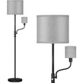 Mother Daughter Floor Lamp with Linen Shade