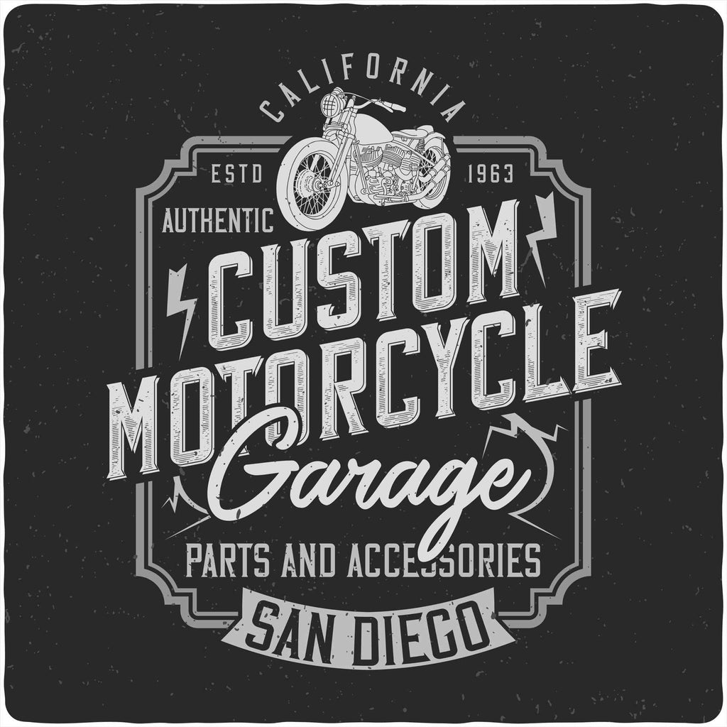 Mototrcycle Garage Men's Bamboo Viscose/Organic Cotton Short Sleeve Graphic T-Shirt