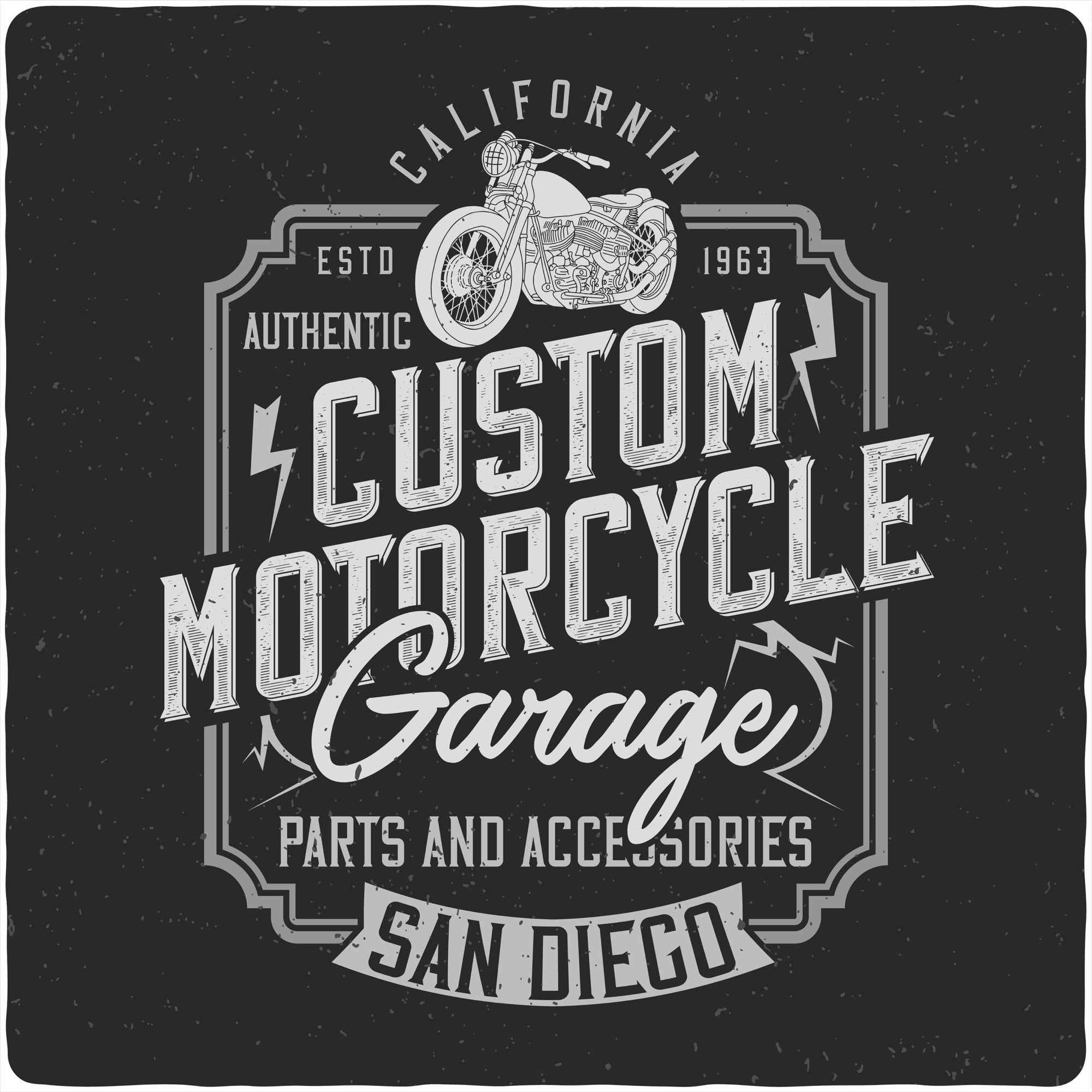 Mototrcycle Garage Men's Bamboo Viscose/Organic Cotton Short Sleeve Graphic T-Shirt