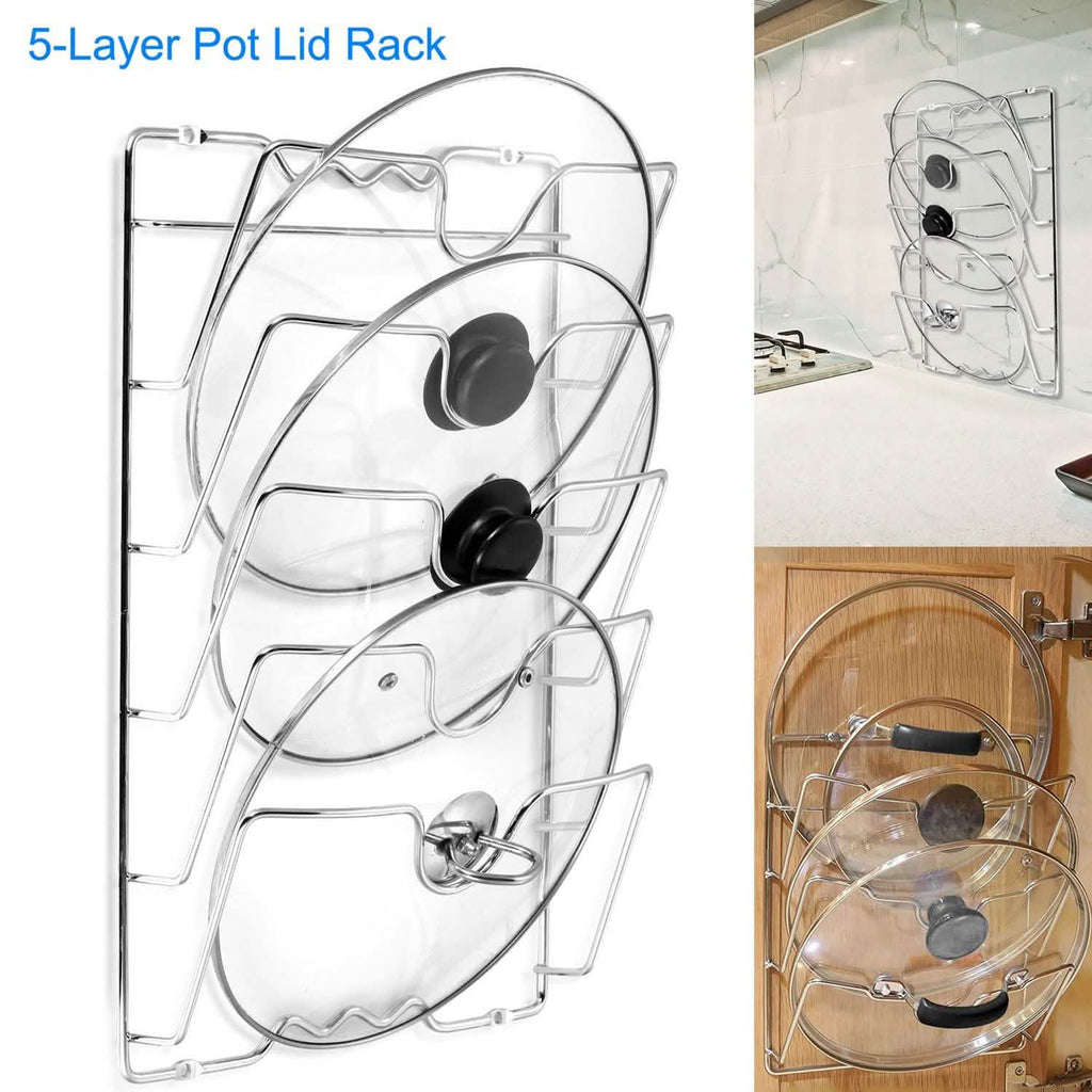 Mounted Pot Lid Rack Pot Cover Organizer