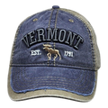 2 Tone Embroidered Hat - Vermont 1791 Moose - Sage and Navy