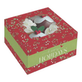 Bakery Box - 4 Cup Cakes or Cookies - Happy Holidays Holly