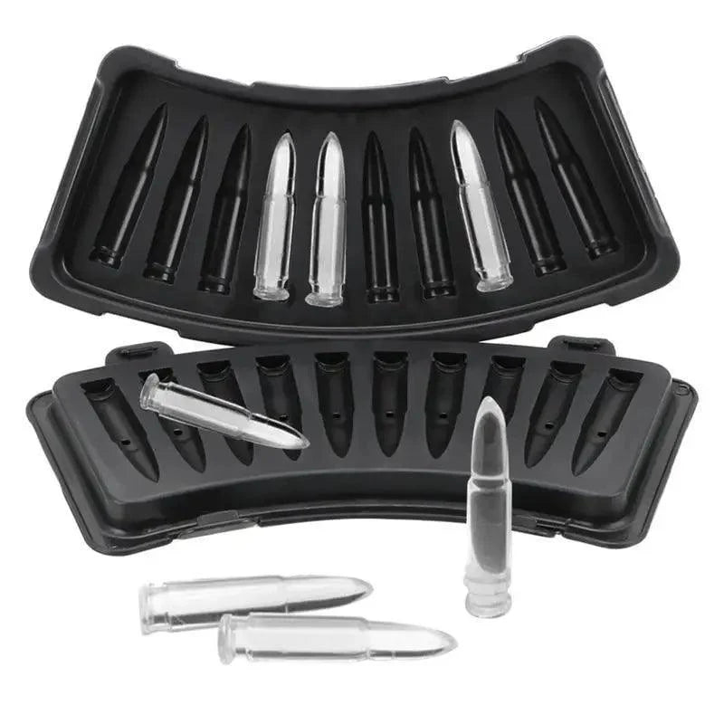 Multifunctional Ice Cube Maker Creative Silica Gel Gun Bullet Skull Shape Tray Mold Home Bar Party Cool Whiskey Wine Ice Cream Bar Tool