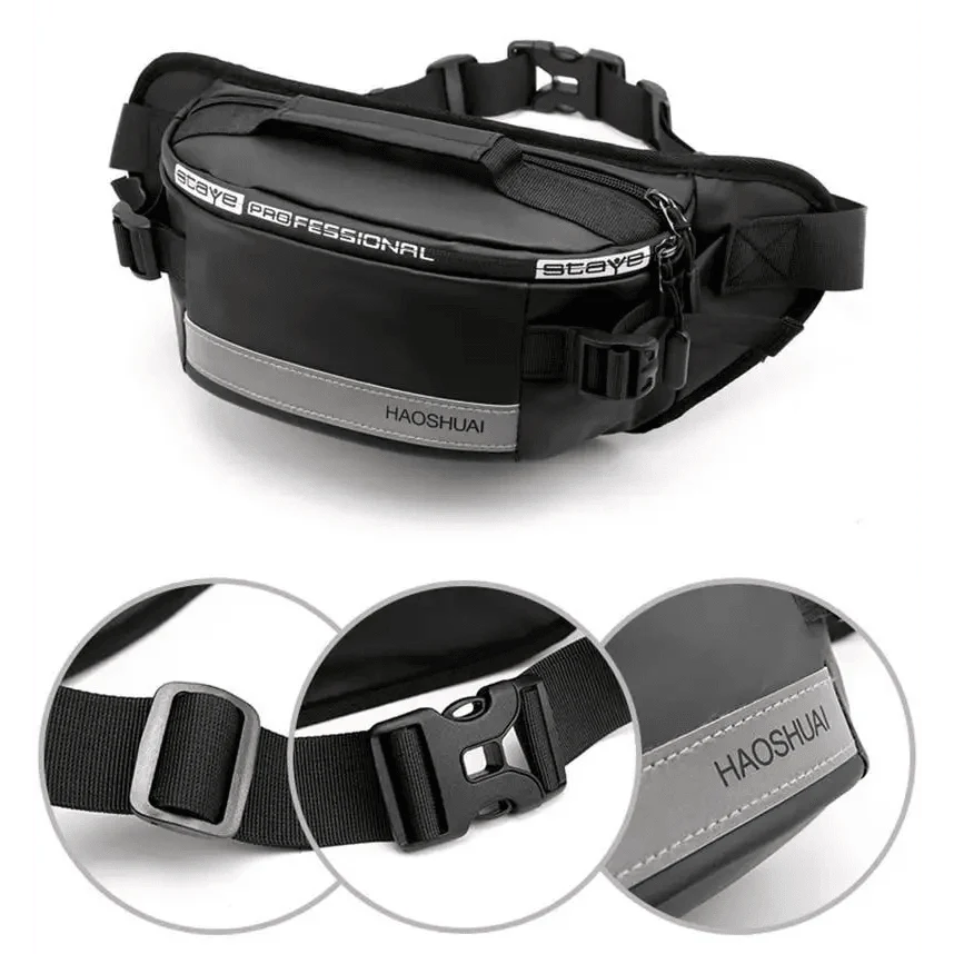 Multifunctional Outdoor Anti-Theft Waist Bag Men Fashionable Waterproof Fanny Pack Adjustable Belt Travel Bag