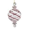 Peppermint Striped Ball Glass Ornament