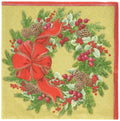 Evergreen Wreath (Gold) - Cocktail Napkin
