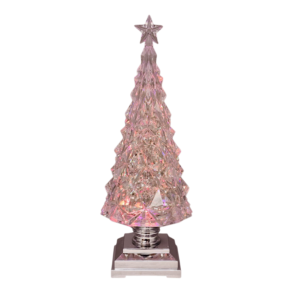 Sparkling Crystal Lighted Waterglobe Tree - 12.5"